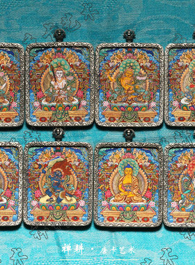 随身微唐手绘男女银壳布本