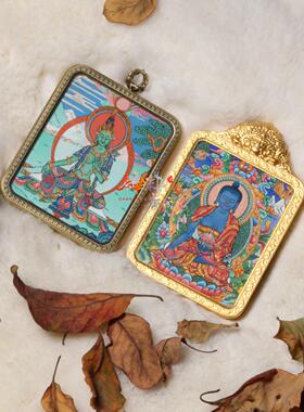 随身手绘微唐药师绿度母