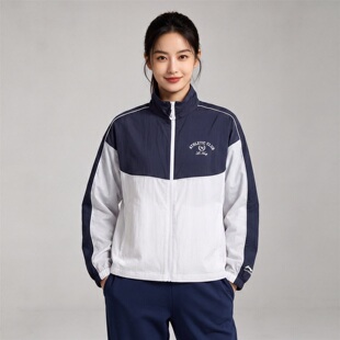 李宁开衫风衣女子2026秋防晒宽松舒适日常百搭夹克外套AFDWA24