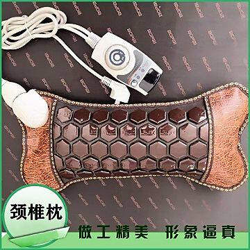 韩国托玛琳带汉字丽枕头天然岫玉磁疗枕锗石颈椎保健可加热枕