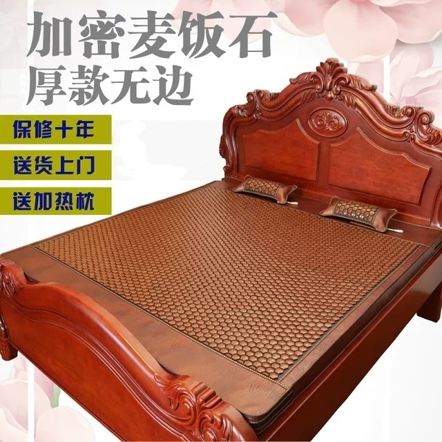 麦饭石托玛琳锗石电加热磁疗远红外单人床垫美容汗蒸理疗同款石材