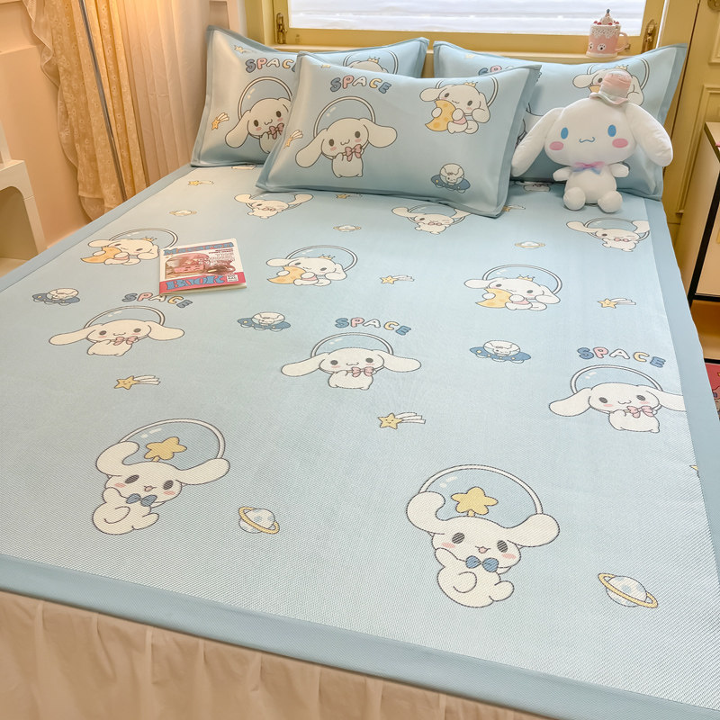 2024 새로운 유형 A  SANRIO 로터리 메쉬 시리즈 디지털 인쇄 얼음 등나무 매트 침대 시트 침대 매트