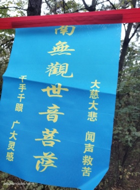 南无观音菩萨经幡布画