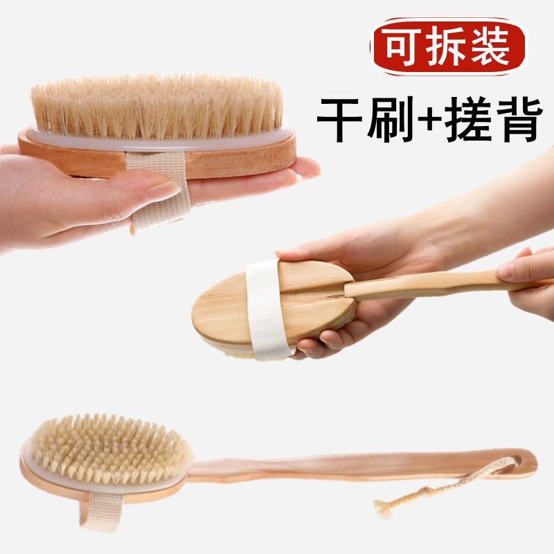长柄洗澡刷酸猪鬃毛后背