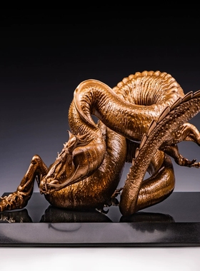 奥格瑞玛铜雕摆件米德加德龙11