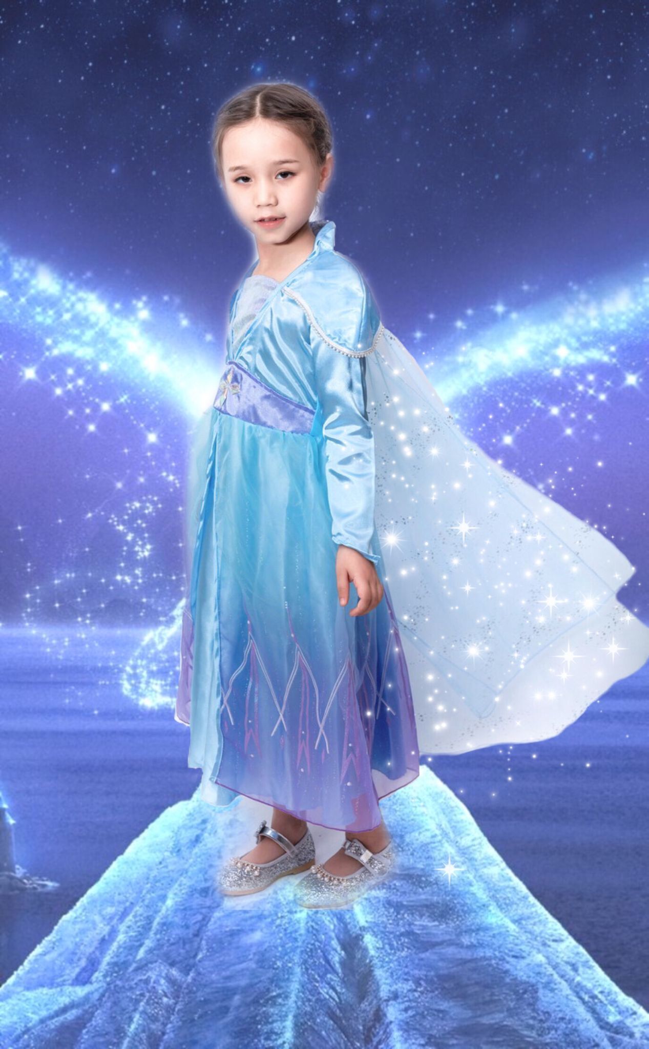 六一儿童聚会派对装扮演出表演服女童冰雪奇缘新款礼服