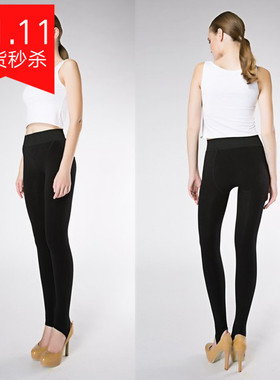 包邮Rime韵魅正品秋冬棉质罗纹踩脚一体裤冬保暖加绒女裤1M30292