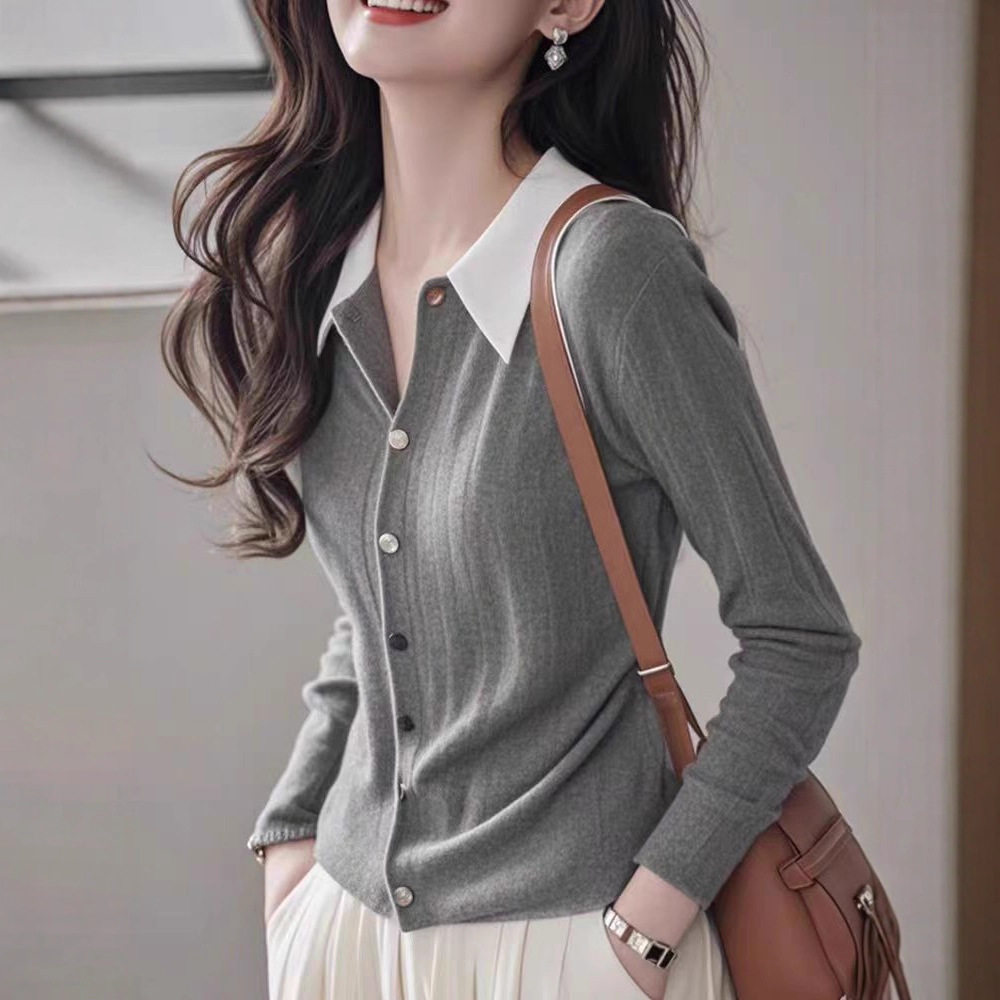 哥家商场同款女装2025冬季新款洋气独特别致长袖打底衫上衣