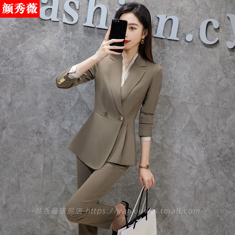 秋冬西装套装女高端时尚气质职业装公务员面试正装酒店经理工作服