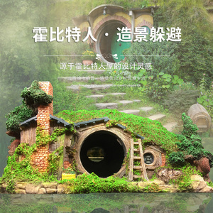 袋底洞大型爬虫造景躲避洞守宫蜘蛛盒蜥蜴寄居蟹爬虫箱造景爬宠