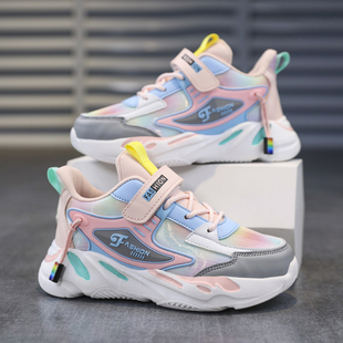 CEO  ABC女童鞋2025秋季新款皮面防水儿童运动鞋防滑小女孩跑步鞋