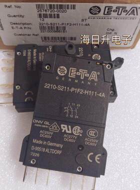 全新ETA断路器开关2210-S211-P1F2-H111-2A 4A 6A 10A