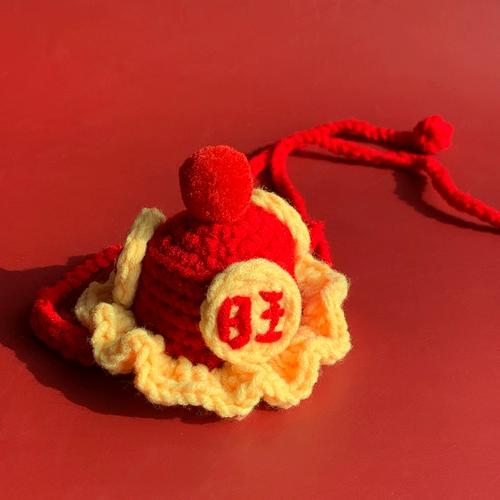 Новая годовалая домашняя шляпа Red Love Cat Photo Прямо собаки плюшевая маленькая собака оригинальная чистая ручная рука