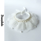 Шарф, милый чокер, слюнявчик из жемчуга, кружевное платье