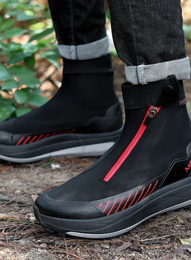 Aagoola户外老爹鞋男一脚蹬懒人套脚休闲鞋防滑运动靴