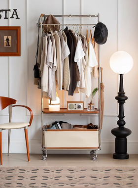 卧室挂衣架转角小型落地衣帽架入户门口家用客厅可移动玄关置物架