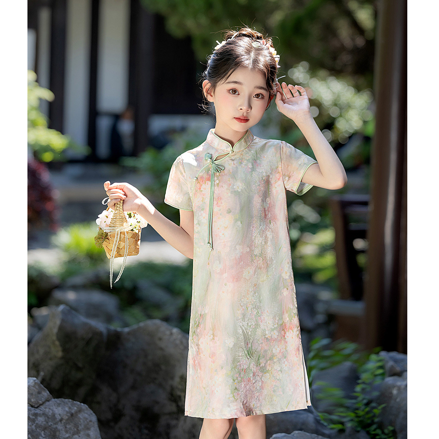 新中式女童旗袍薄款2026新款夏季中国风儿童改良日常连衣裙演出服