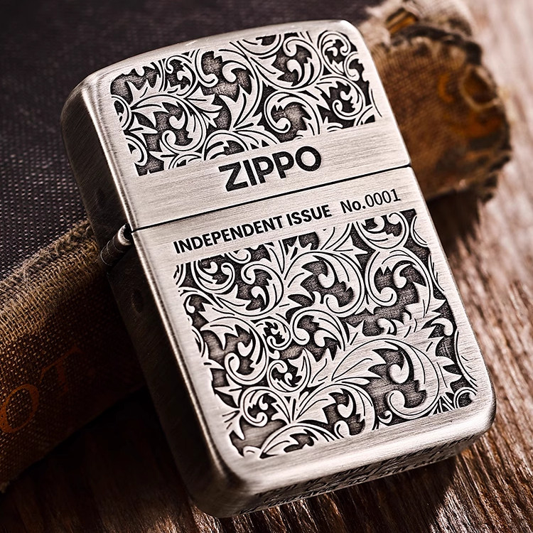 zippo官方正品打火机1941古银唐草复刻双面限量生日送男朋友礼物