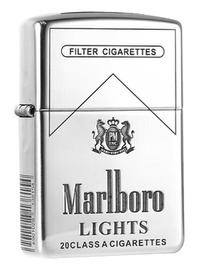 Zippo纯银万宝路打火机
