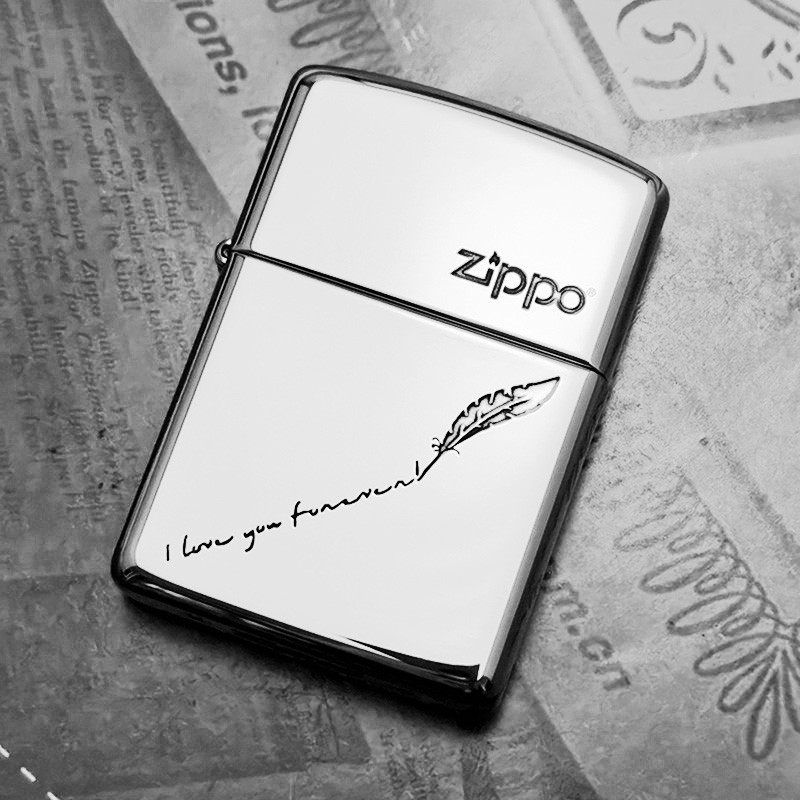 Zippo打火机纯银爱情誓言