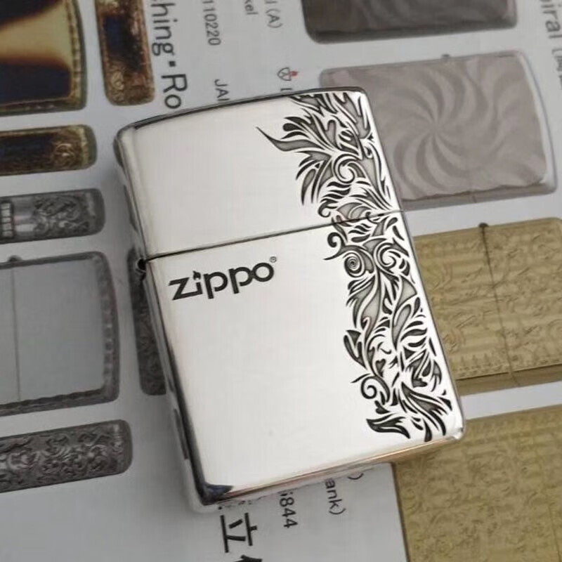 Zippo打火机正品纯银富贵繁花男士限量珍藏礼品刻字情人节高档