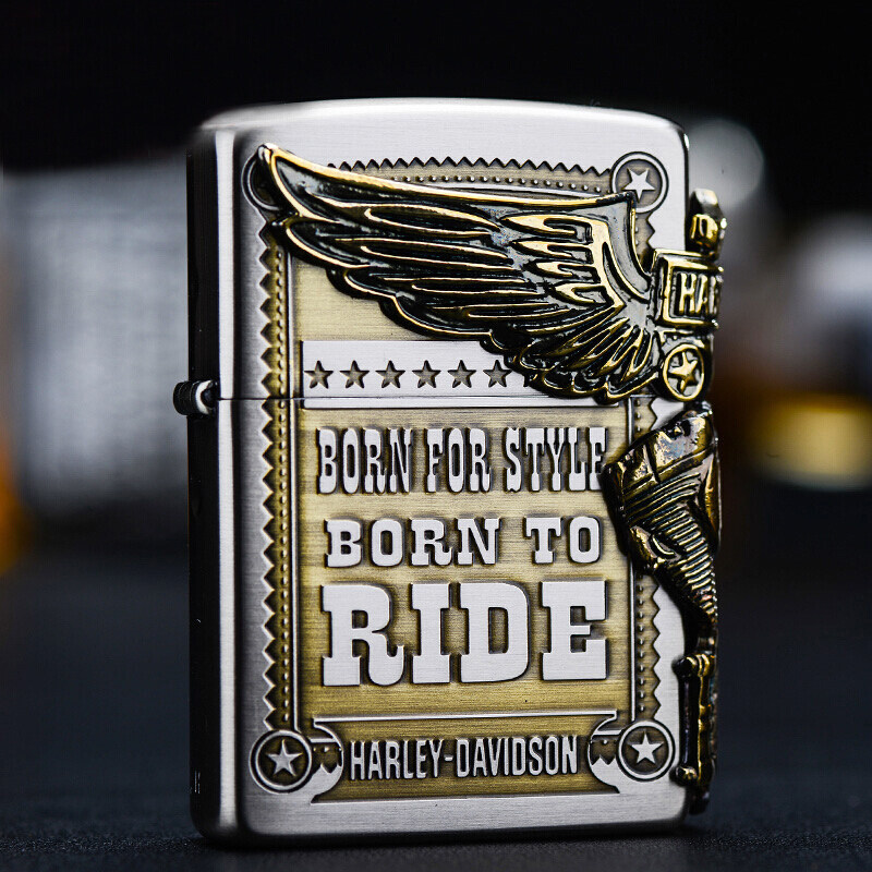 原装正品zippo煤油打火机 正版限量版哈雷侧鹰广告语发动机hdp-27