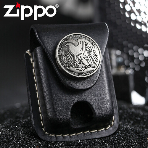 zippo打火机原装棕色黑色十字架