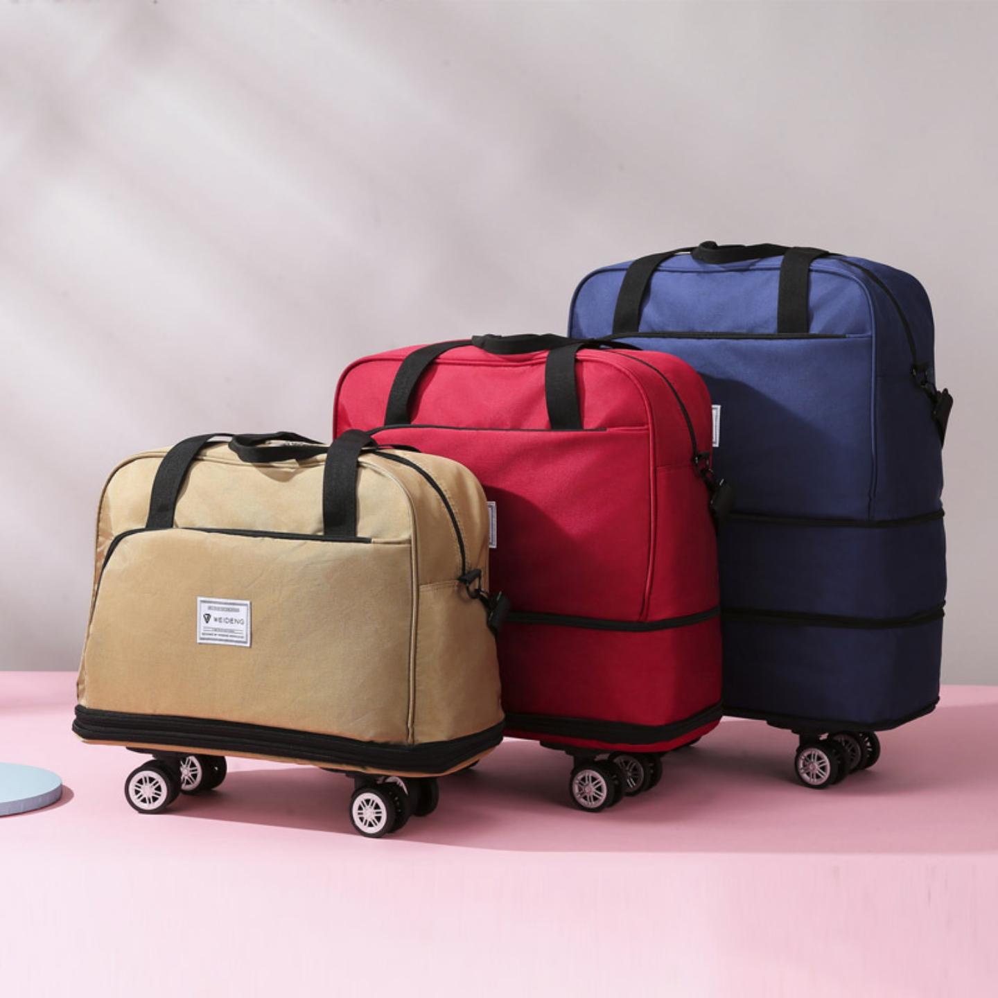 带轮子的行李袋手提拉杆万向女大