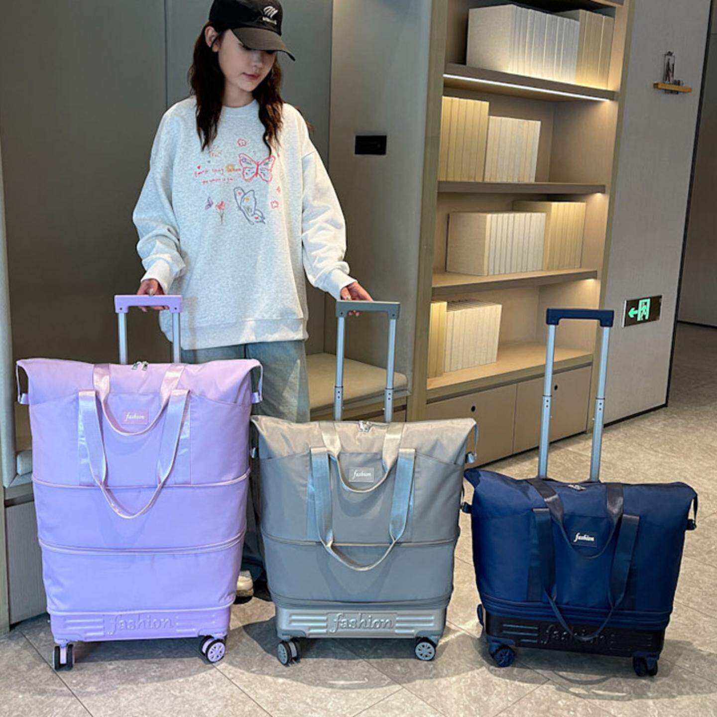 万向轮折叠行李包多功能轻便拉杆大容量袋待产旅游短途出差可扩展