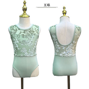 儿童舞蹈服少儿背心连本服女童练功服夏季连体服女孩中国舞民舞服