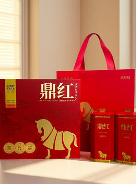 八马茶业官方旗舰店鼎红1500金骏眉正山小种特级红茶礼盒装168g