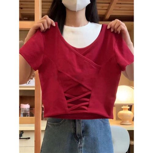 超火cec辣妹性感短袖T恤女夏天