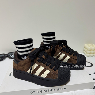 2026春秋新款男童鞋真皮贝壳头板鞋儿童运动鞋中大童女童休闲鞋