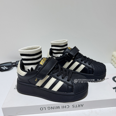 真皮儿童贝壳头板鞋软底休闲鞋