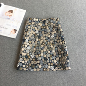 碎花半身裙2026春夏新款 设计感气质复古高腰显瘦包臀A字短裙 时尚