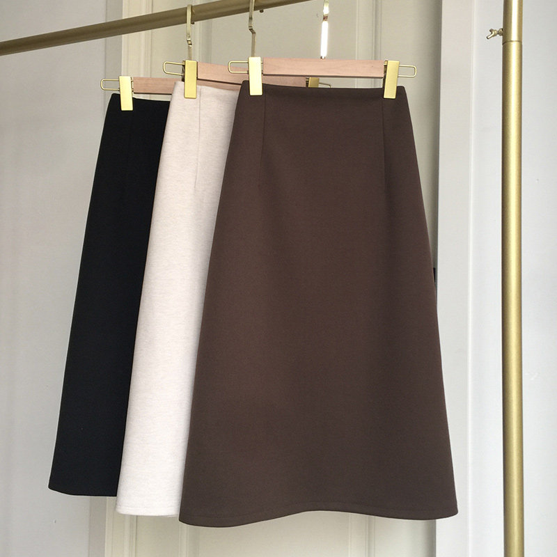 半身裙女2025年新款潮毛呢包臀裙