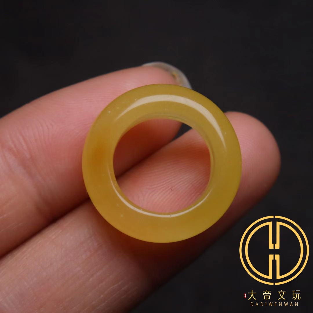 天然原矿蜜蜡琥珀跑环隔圈卡环108菩提手串长串配饰配件戒指环