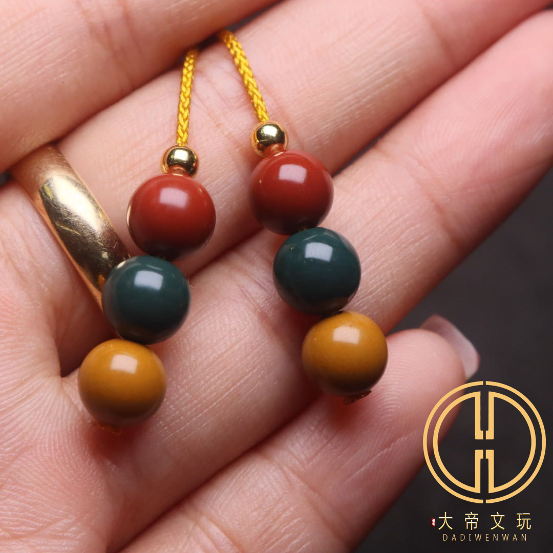 天然阿拉善玛瑙红绿灯弟子珠散珠隔珠108手串长串配饰
