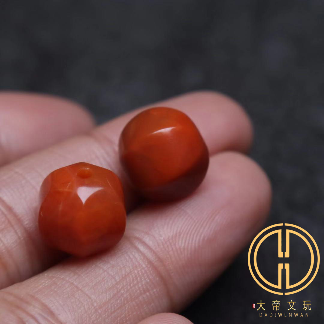 天然南红玛瑙六棱隔珠手串配饰