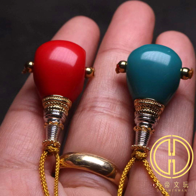 雪巴分体式西藏老料器手串佛塔