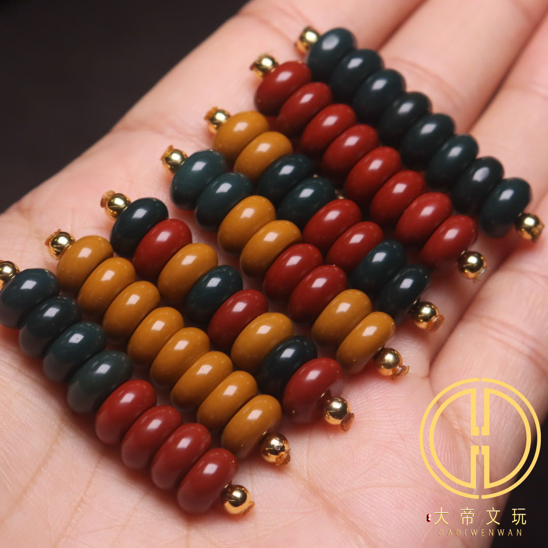 天然阿拉善玛瑙红绿灯隔片配珠108手串长串金刚星月菩提配饰