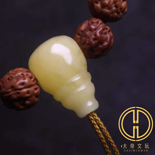 天然原矿蜜蜡精工三通佛头俄料金刚星月菩提手串长串diy配饰配件