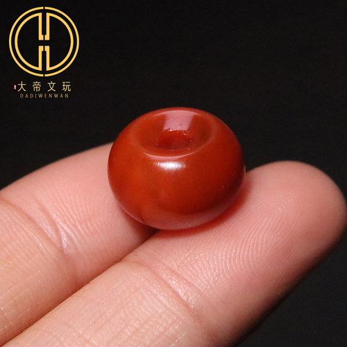 天然南红玛瑙满色满肉面包圈鼓珠隔珠散珠菩提手串手链文玩配饰