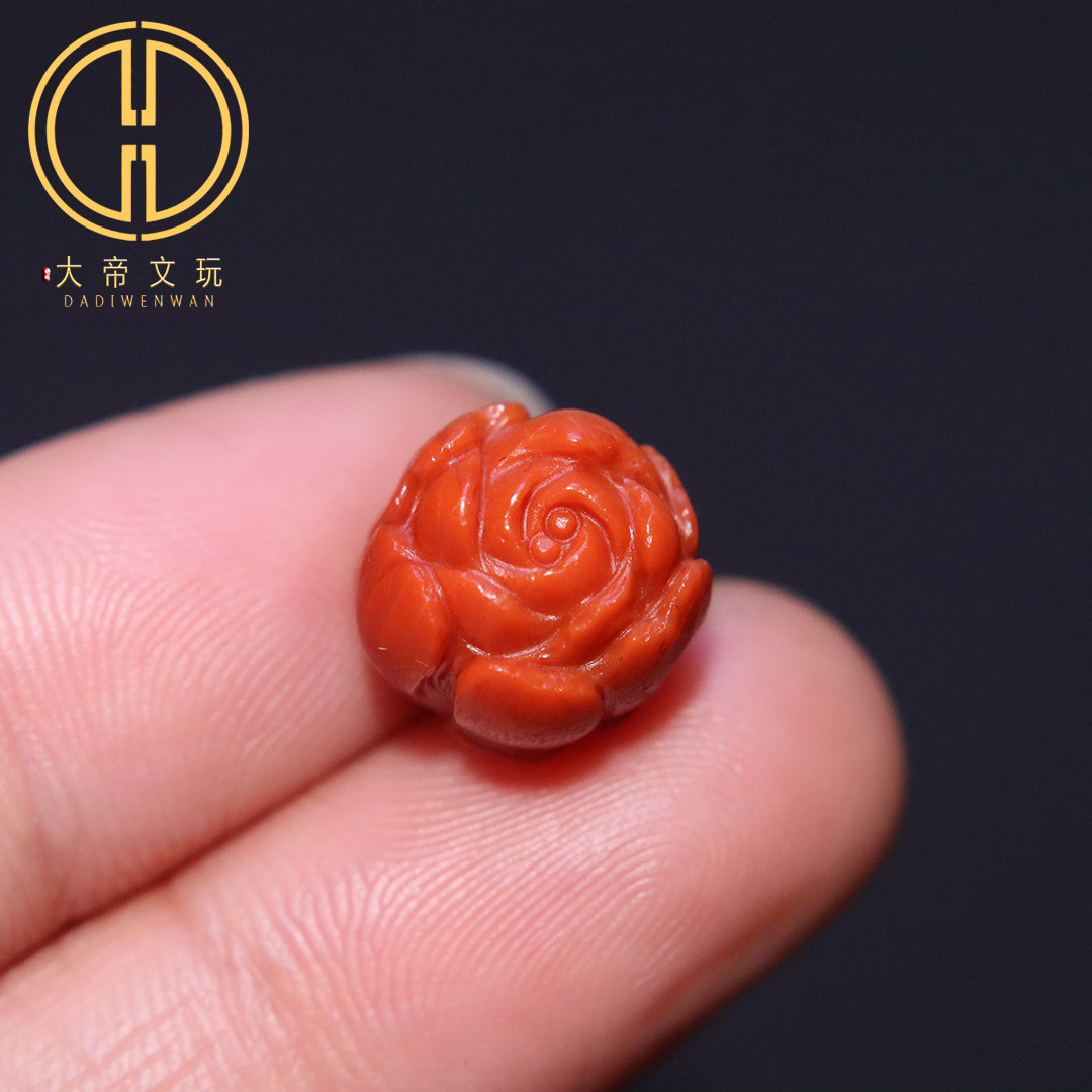 天然南红玛瑙玫瑰花隔珠散珠配珠菩提手串手链编绳diy文玩配饰