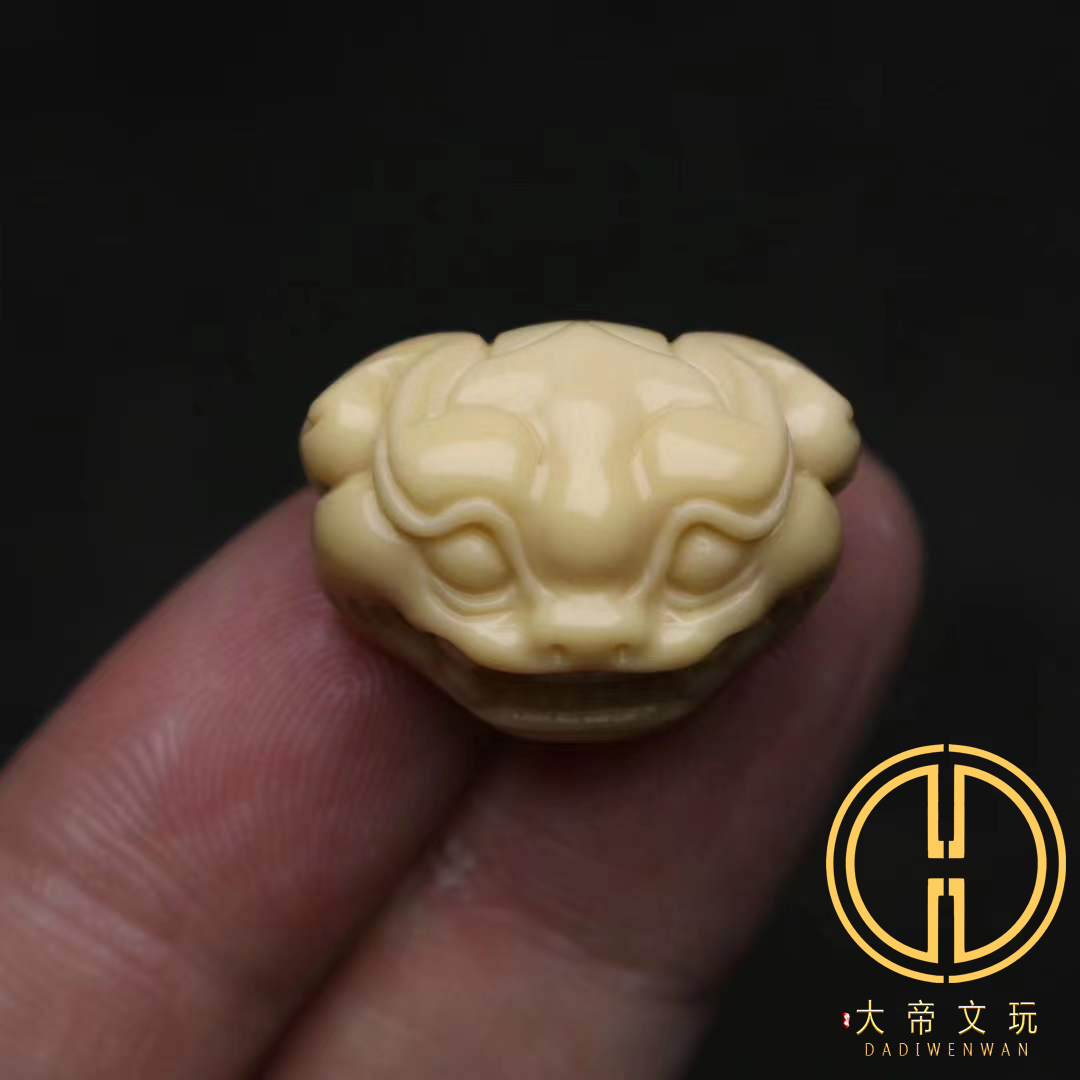 天然金膏玉玉化料苏工貔貅兽面背云背云108手长串金刚星月diy配饰