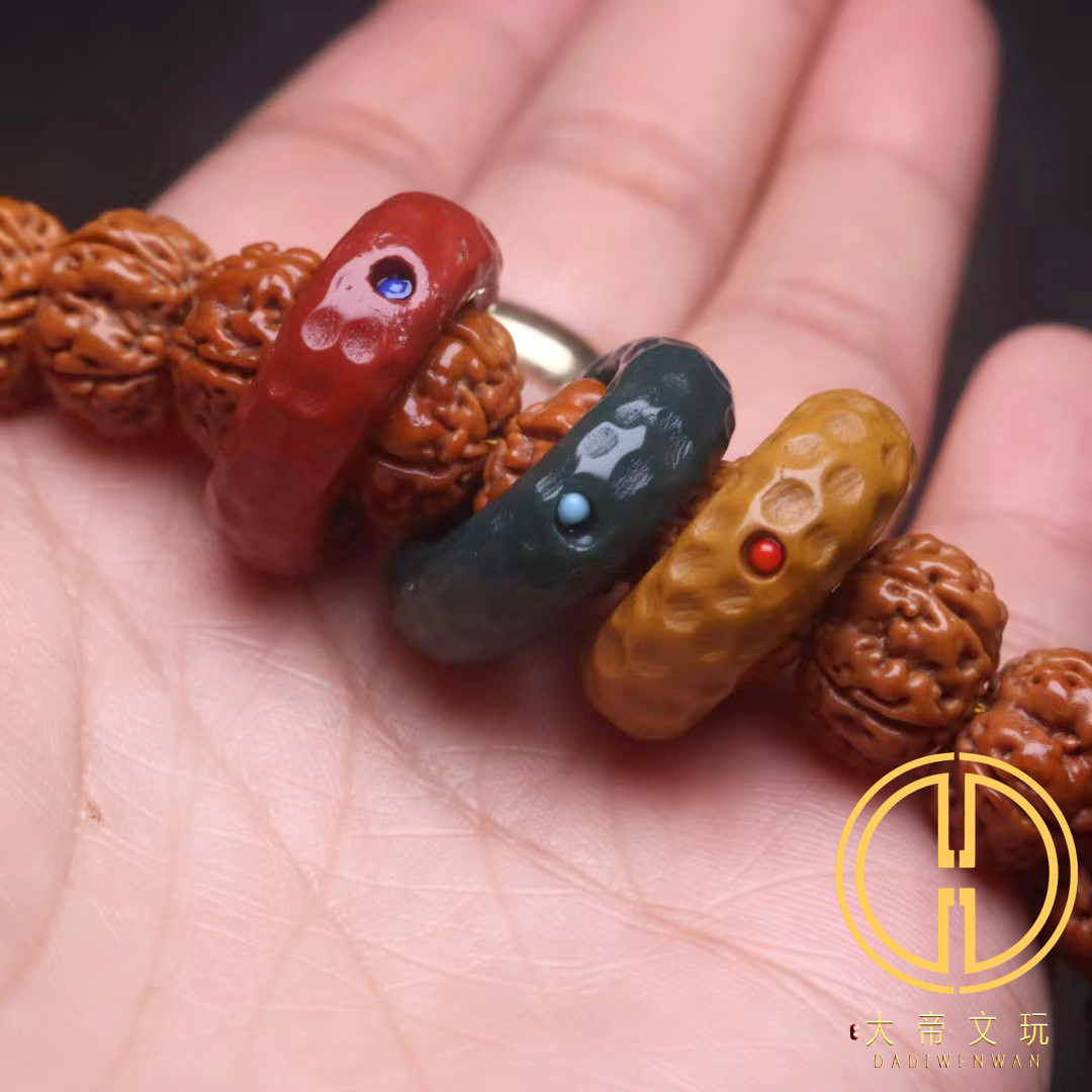 玛瑙陨石红绿灯转运珠配饰手串