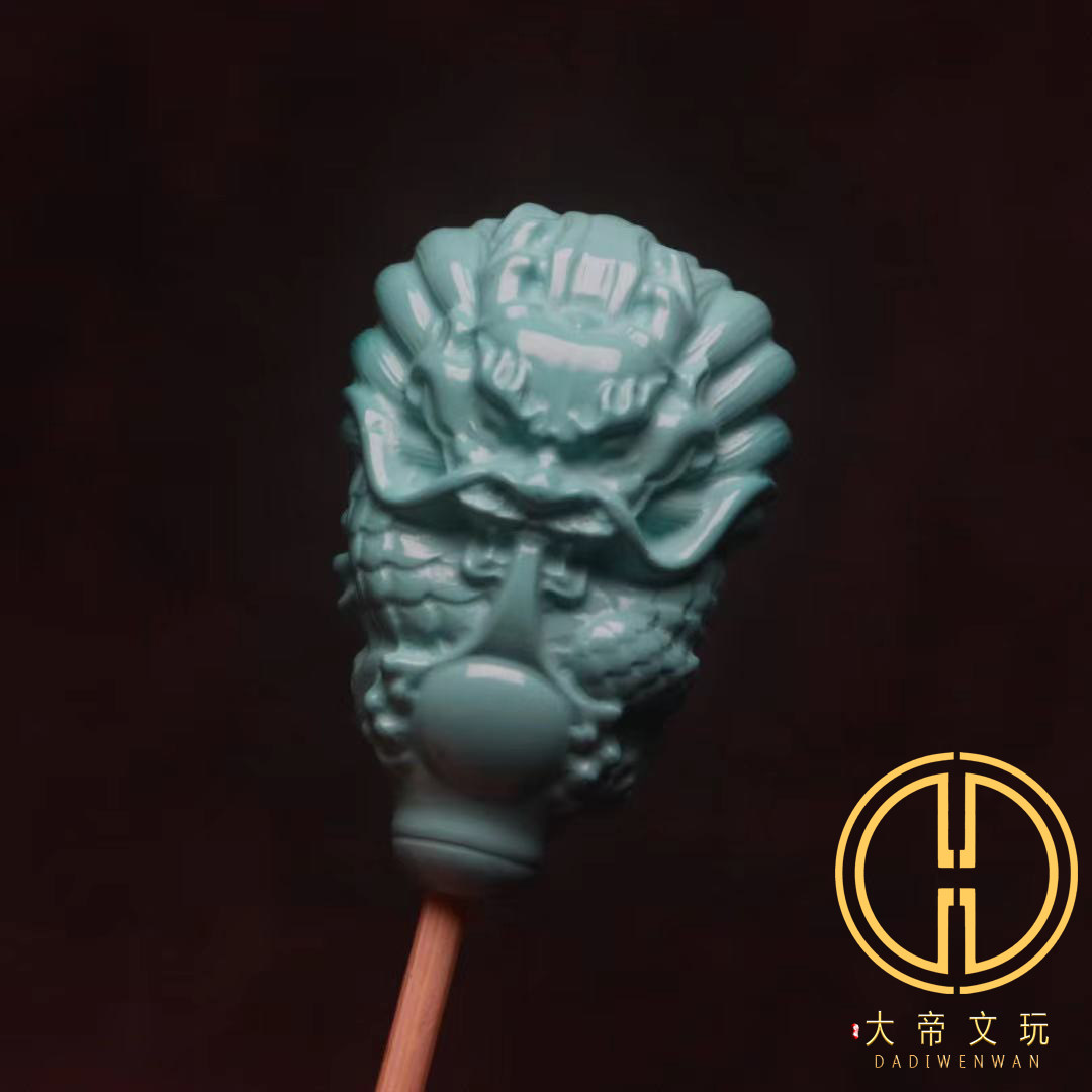 优化高瓷绿松石蒙松龙三通佛头金刚星月单圈手持菩提长串diy配饰