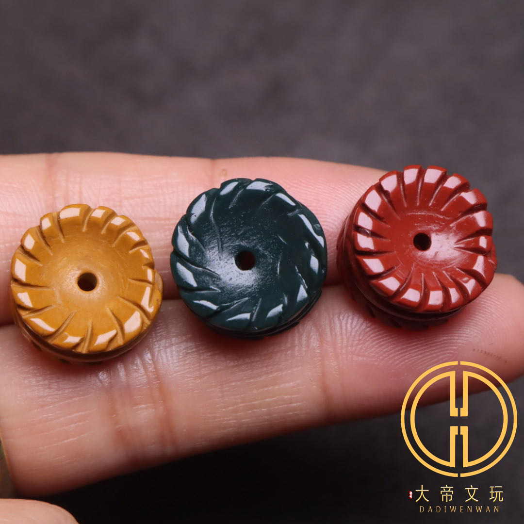 天然阿拉善玛瑙红绿灯羽毛扣墩子隔珠星月金刚椰蒂菩提长串diy配