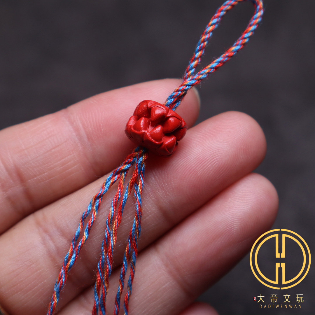 保真朱砂红砂吞噬隔珠隔片扣子顶腰珠金刚星月手串长串文玩配饰