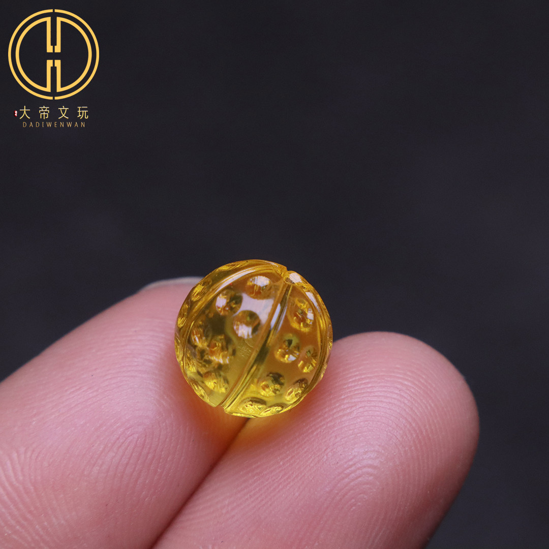 天然保真蜜蜡琥珀金珀金刚圆珠散珠隔珠菩提手串长串diy配饰配件